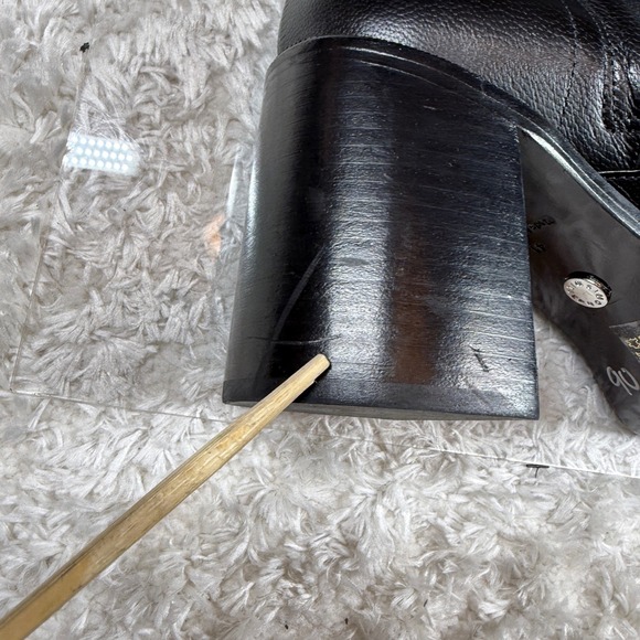 Simon Miller Ankle Boots 41 Low Raid Black Leather Platform Block Heel Rock Chic - Picture 11 of 14